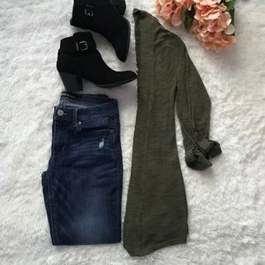 Express Olive Green Cardigan